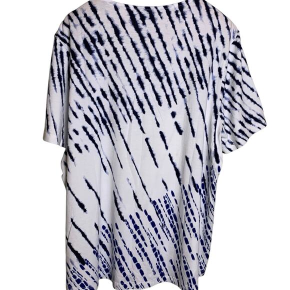 Chico's Tee NWT Size 4 (2X) Artistic Modern Boho Americana Rhinestone Sequined - Picture 2 of 5